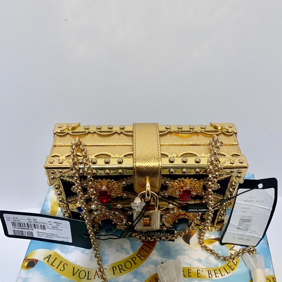 Dolce & Gabbana Handbags - NEW $5195 DOLCE & GABBANA Bag Purse Box Gold